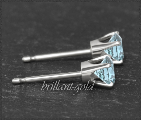 Ohrstecker 585 Gold Topas hellblau 4,5,6,7mm